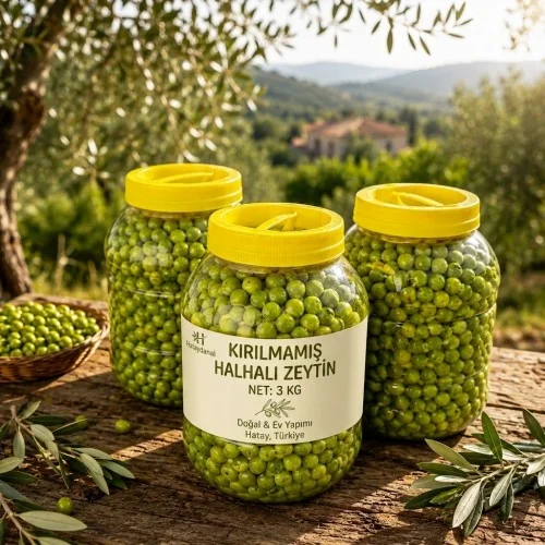 Halhalı Zeytin Kırılmadan Tatlandırılmış 5 Kg